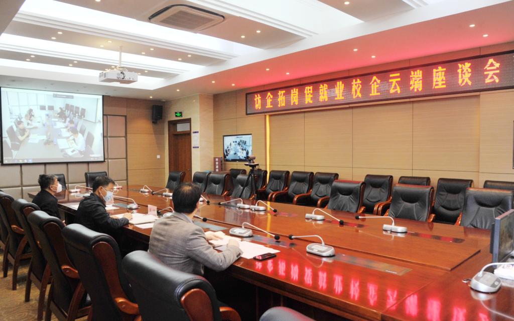 我校与深圳市维度数据科技股份有限公司举行访企拓岗促就业校企云端座谈会